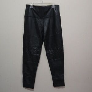 Pantalon Simili Cuir 7 For All Mankind Taille L Noir Skinny Biker Chic